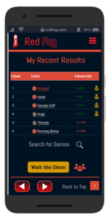 Check your recent game results by visiting your Profile page